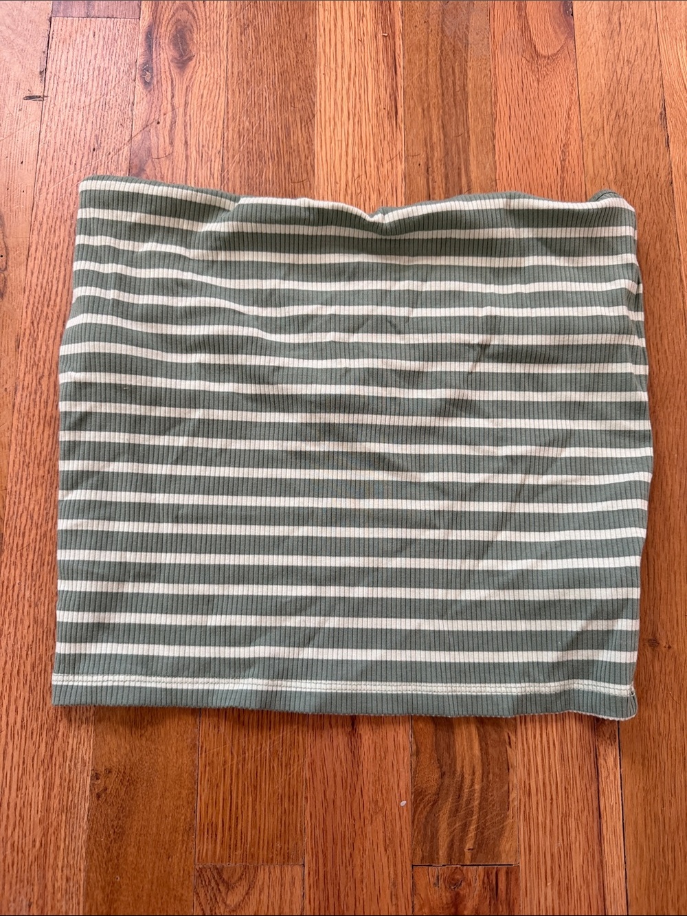 aerie Olive & Cream Striped Tube Tank